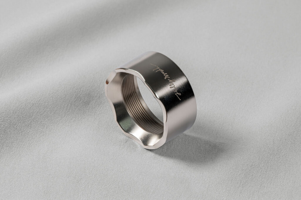 Stainless steel bezel for Elzetta flashlights, Bravo (Charlie) AVS size, crenellated profile